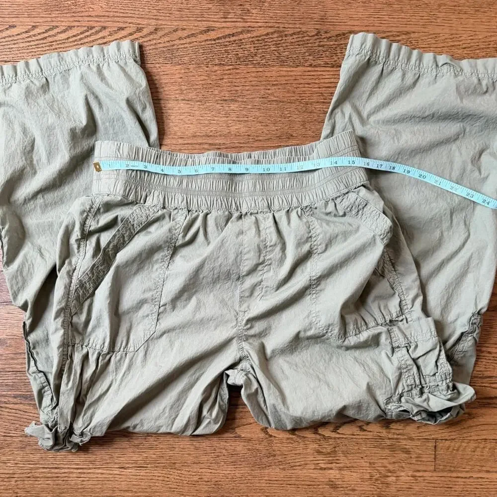 Aerie Olive Green Easiest Cargo Wide Leg Baggy Pants Size Large - Picture 9 of 9